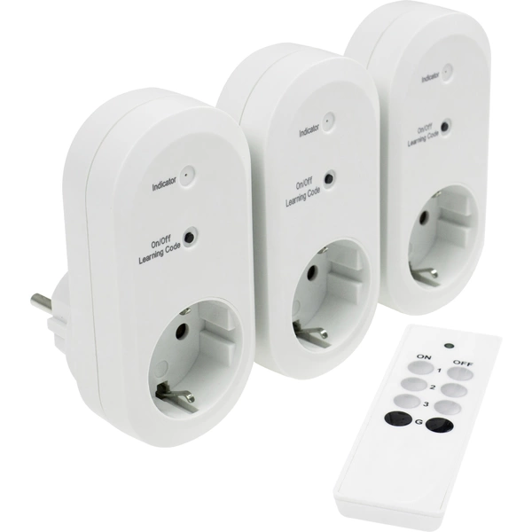 AS Schwabe 24080 24080 Funk Steckdosen-Set Innenbereich 2300W AS Schwabe 24080 24080 Funk Steckdosen-Set Innenbereich 2300W