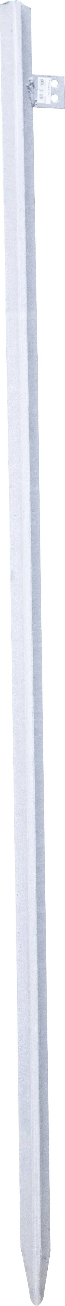 Ein weißer Bleistift mit einem metallischen Clip an der Seite, von oben bis zur Spitze gezeigt.