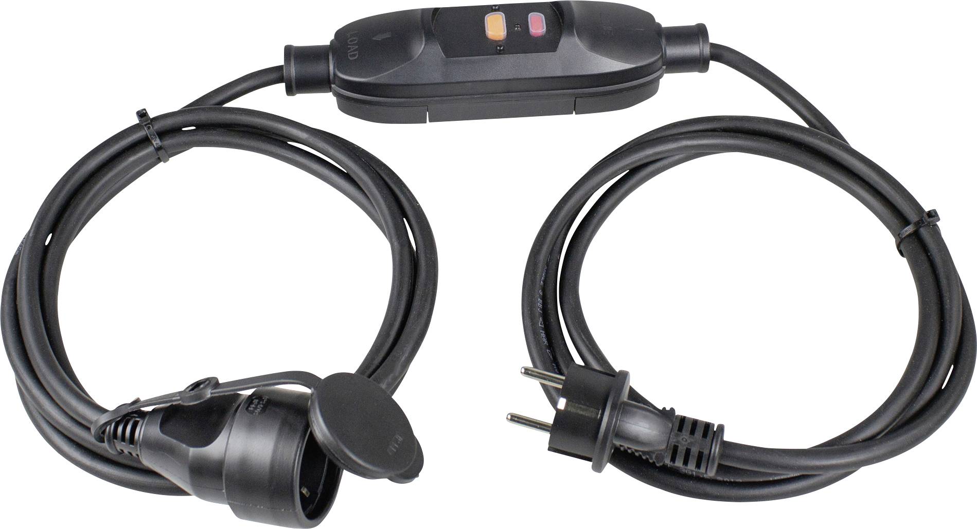 AS Schwabe 45222 Personenschutz-Verlängerungskabel PRCD 230V Schwarz IP44