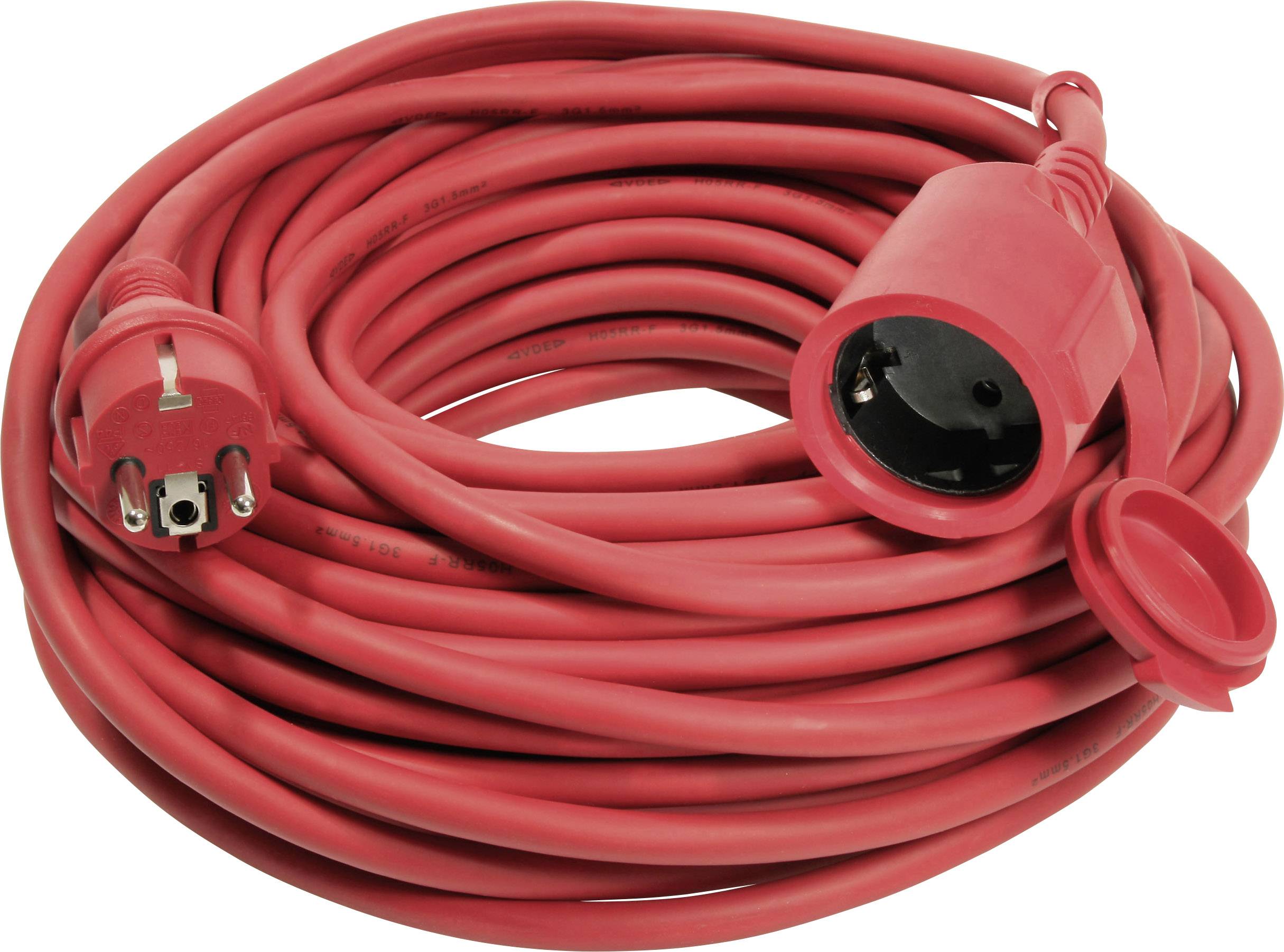 AS Schwabe 60205 Strom Verlängerungskabel 16A Rot 5.00m H05RR-F 3G 1,5mm²