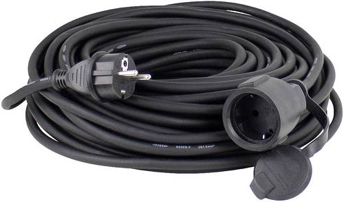 AS Schwabe 60315 Strom Verlängerungskabel 16 A Schwarz 15.00 m H05RR-F 3G 1,5 mm²