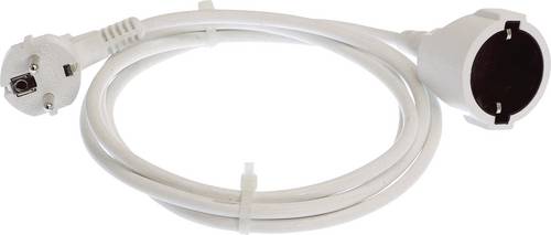 AS Schwabe 50511 Strom Verlängerungskabel 16 A Weiß 5.00 m H05VV-F 3G 1,5 mm²
