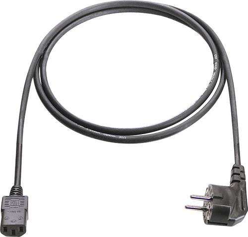 AS Schwabe 70871 Strom Anschlusskabel Schwarz 2.00m