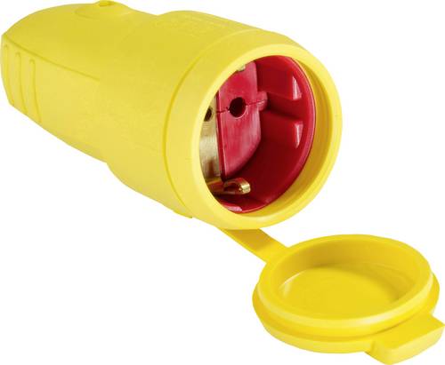 AS Schwabe 62413 Schutzkontaktkupplung Gummi 230 V Gelb IP44