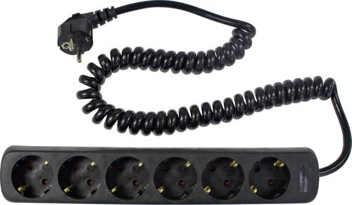 11462 Steckdosenleiste ohne Schalter Schwarz Schutzkontakt 1St.