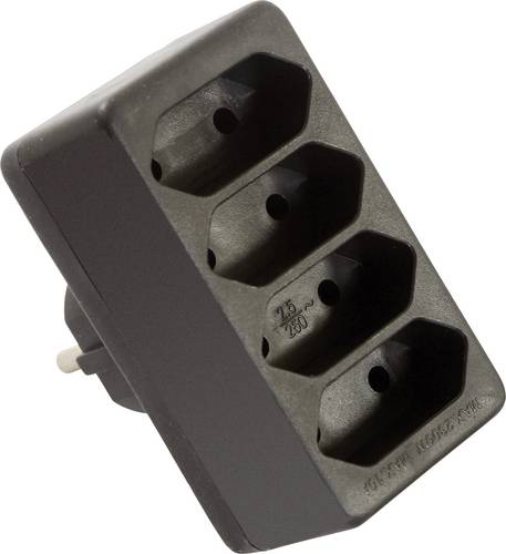 As - Schwabe 48412 Steckdosen-Verteiler Schwarz