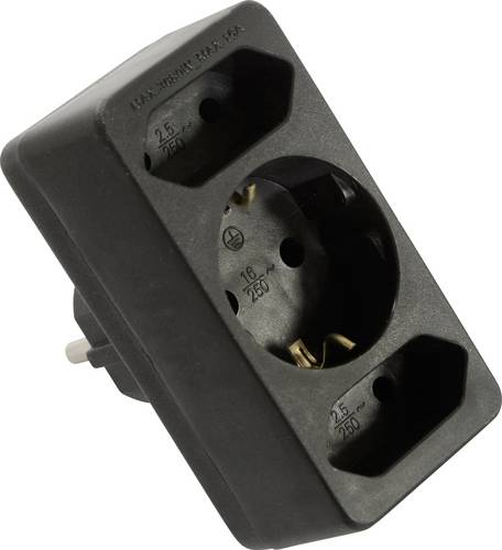 As - Schwabe 49112 Steckdosen-Verteiler Schwarz