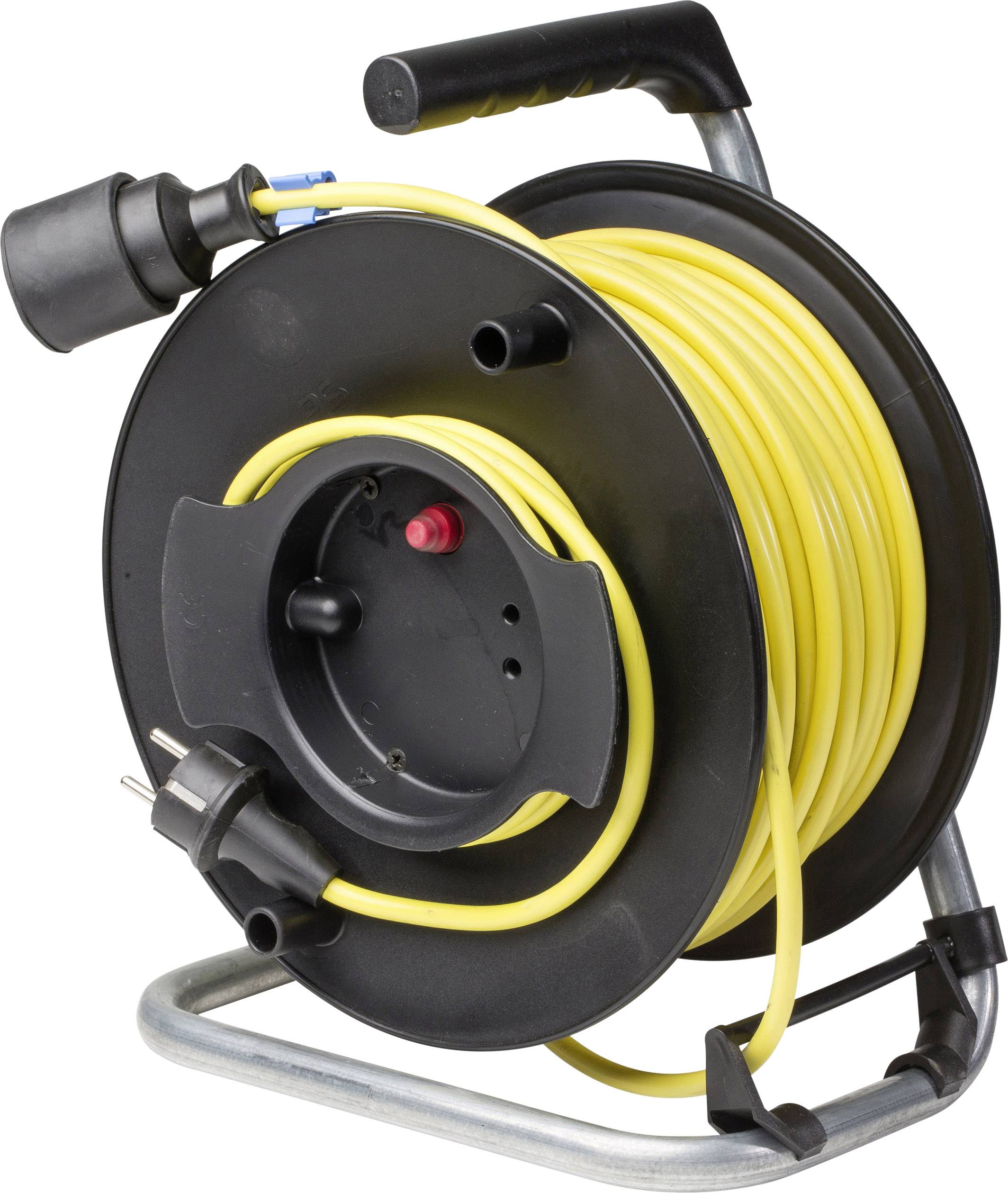 AS Schwabe 12256 Kabeltrommel 25.00m Gelb Schutzkontakt-Stecker