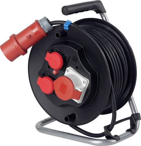 As - Schwabe 10145 Kabeltrommel 20.00m Schwarz CEE-Stecker 16A 5polig
