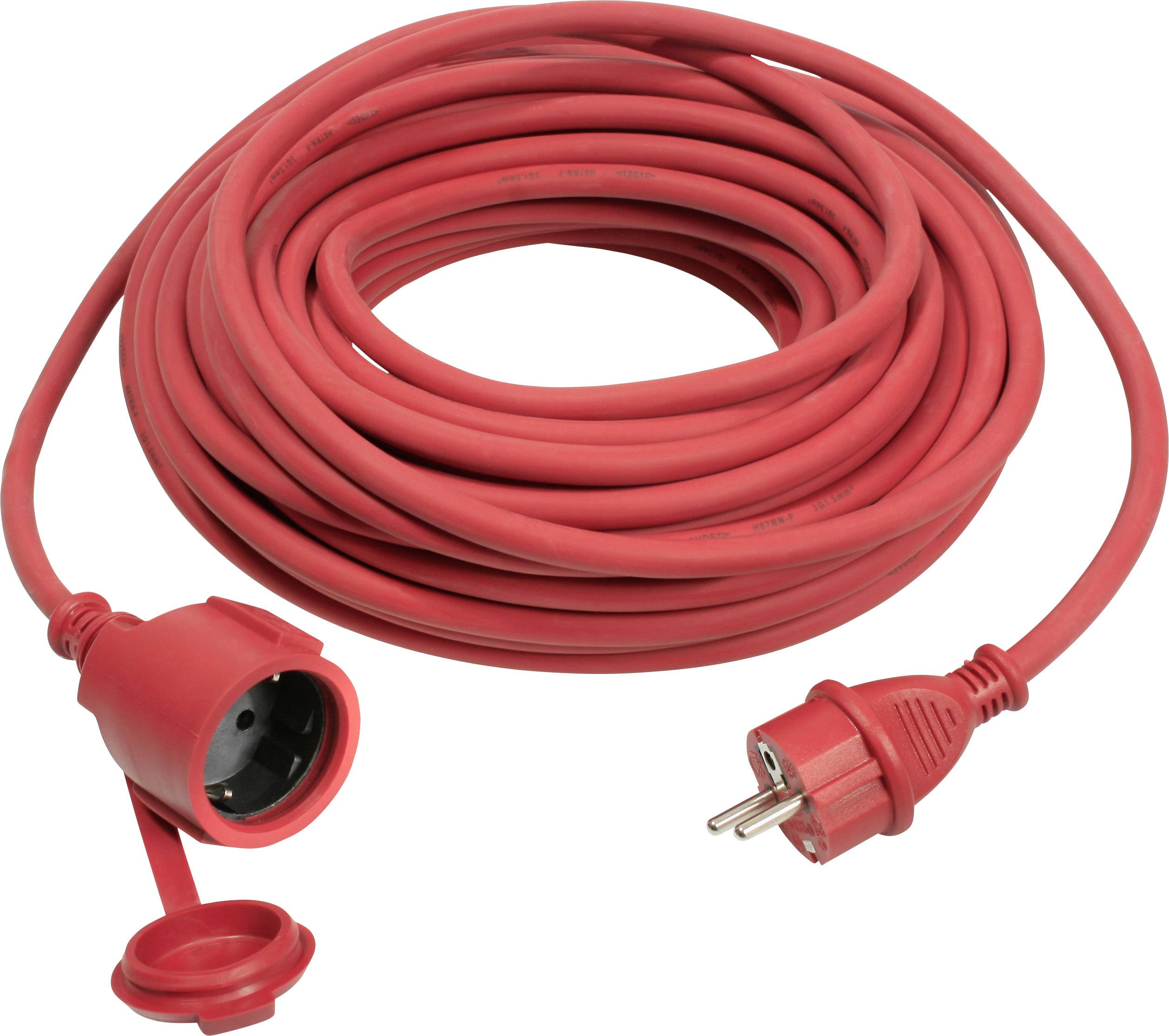 AS Schwabe 60272 Strom Verlängerungskabel 16 A Rot 5.00 m H07RN-F 3G 1,5 mm²