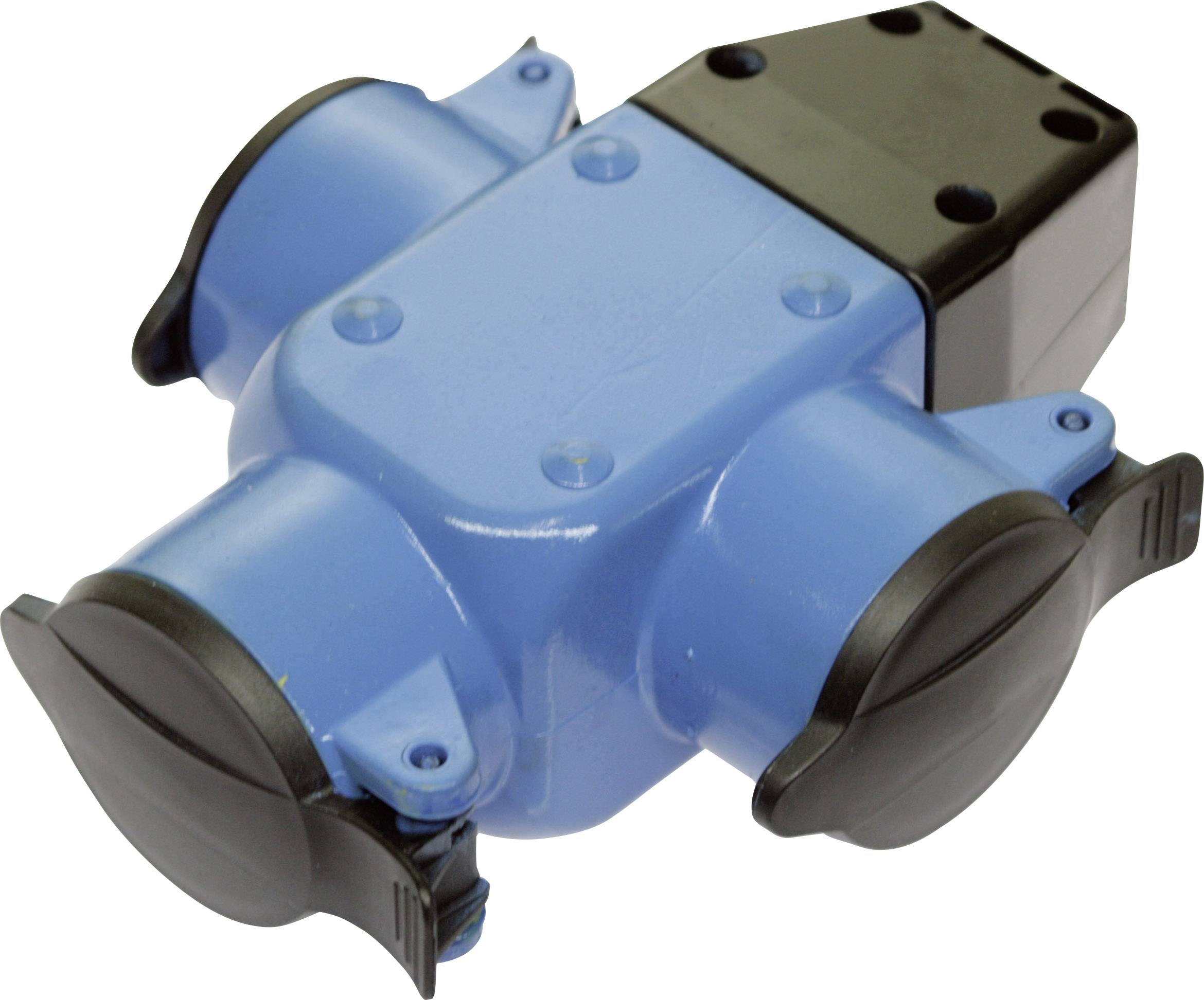 AS Schwabe 60057 3fach-Kupplung Gummi 230 V Blau IP44