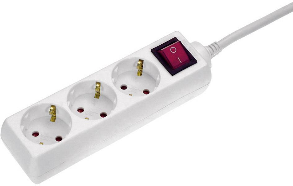 AS Schwabe 11361 Steckdosenleiste mit Schalter Weiß Schutzkontakt 1 St.