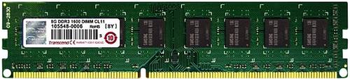 Transcend PC Arbeitsspeicher Modul DDR3 8GB 1 x 8GB ECC 1600MHz 240pin DIMM CL11 11 11 11 TS1GLK72V6  - Onlineshop Voelkner