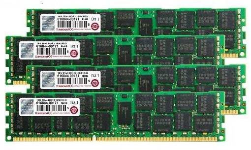 Transcend JetMemory PC-Arbeitsspeicher Kit Industrial DDR3 32 GB 4 x 8 GB ECC 1333 MHz 240pin DIMM CL9 9-9-9 TS32GJMA533Y