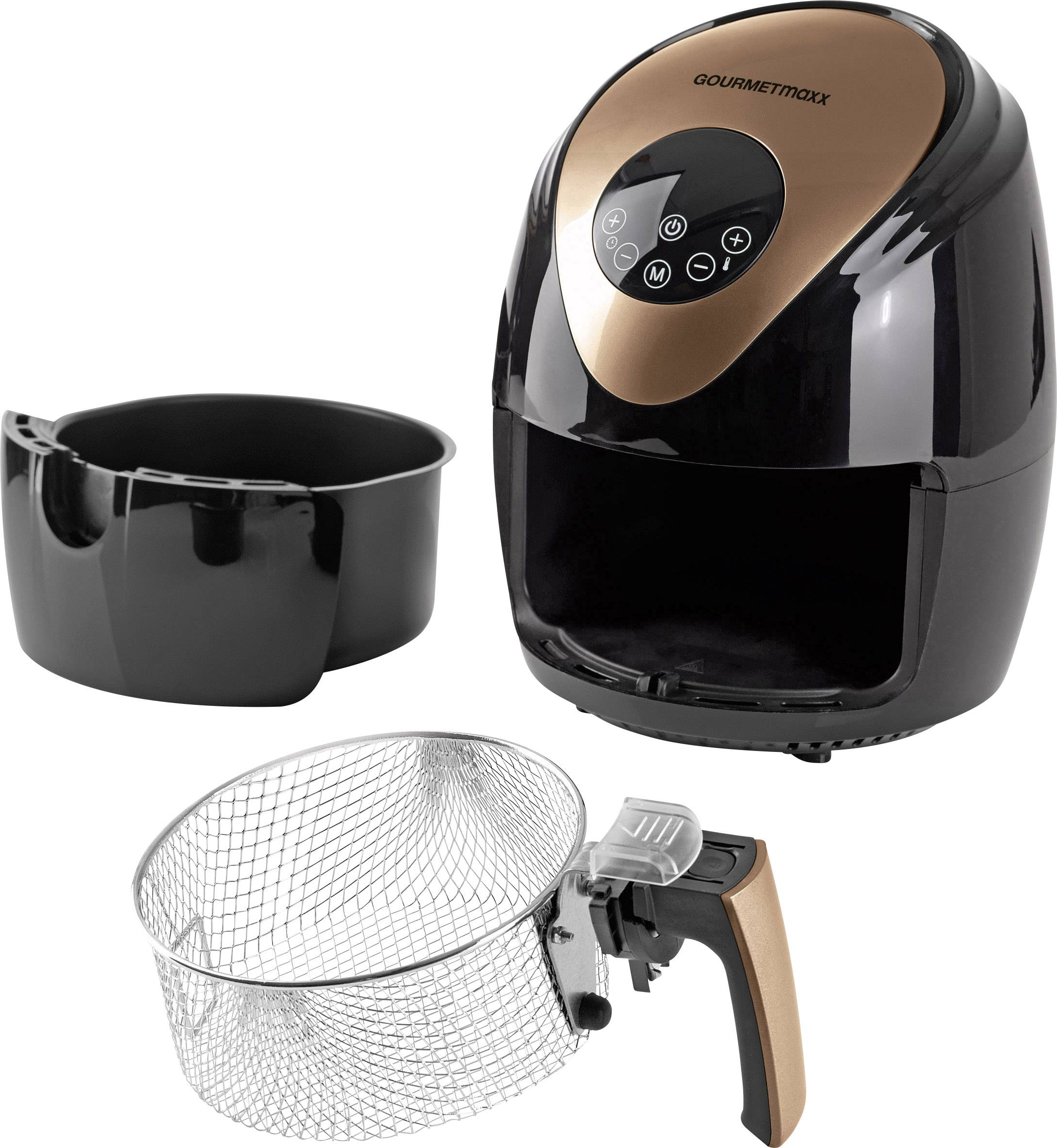 GourmetMaxx 02365 Heißluft-Fritteuse 1500W Timerfunktion Schwarz