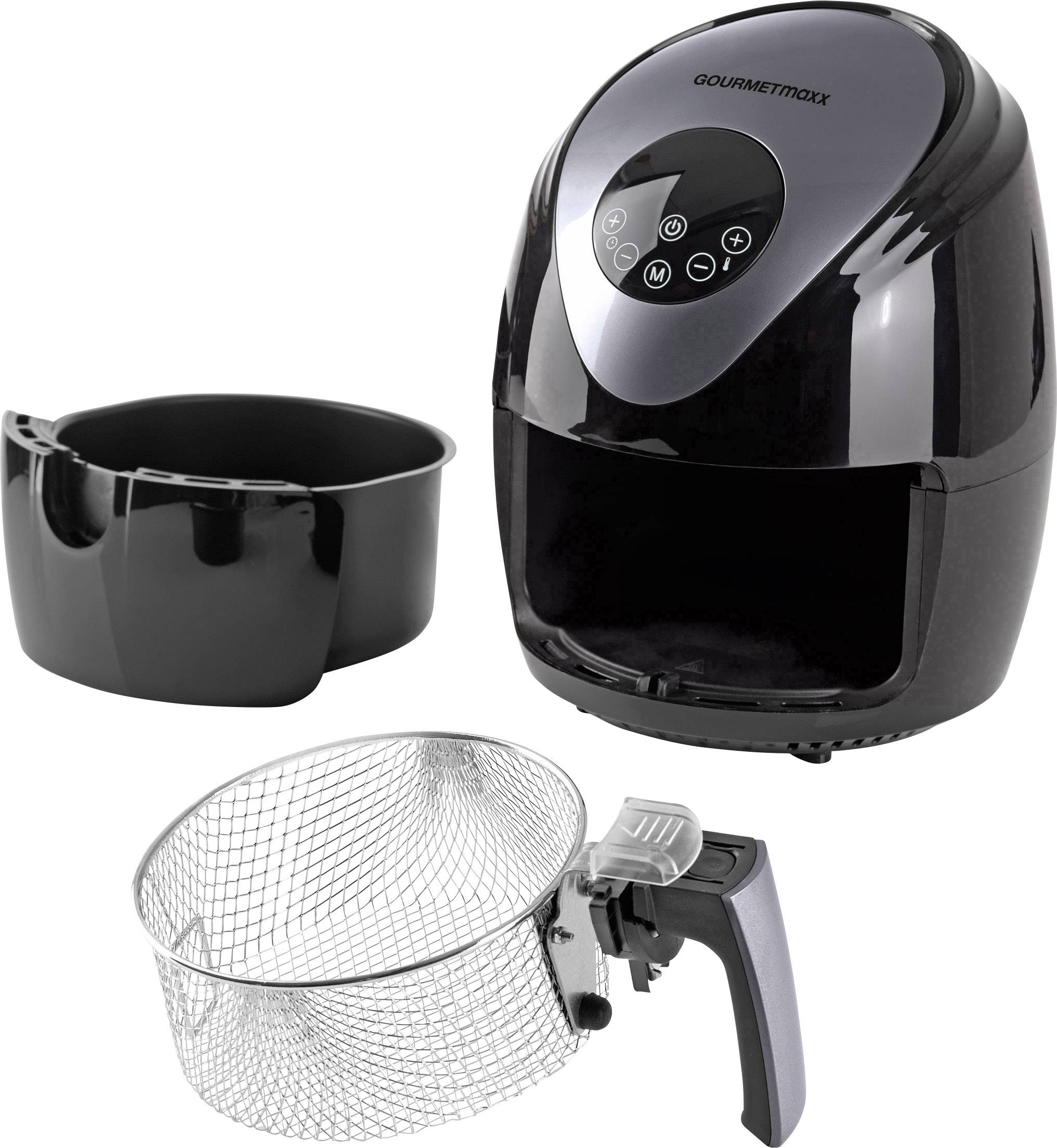 GourmetMaxx 02793 Heißluft-Fritteuse 1500 W Timerfunktion Schwarz