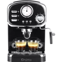 GourmetMaxx Barista Retro Espressomaschine mit Siebträger Schwarz 1100W GourmetMaxx Barista Retro Espressomaschine mit Siebträger Schwarz 1100W
