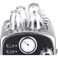 GourmetMaxx Barista Retro Espressomaschine mit Siebträger Schwarz 1100W GourmetMaxx Barista Retro Espressomaschine mit Siebträger Schwarz 1100W