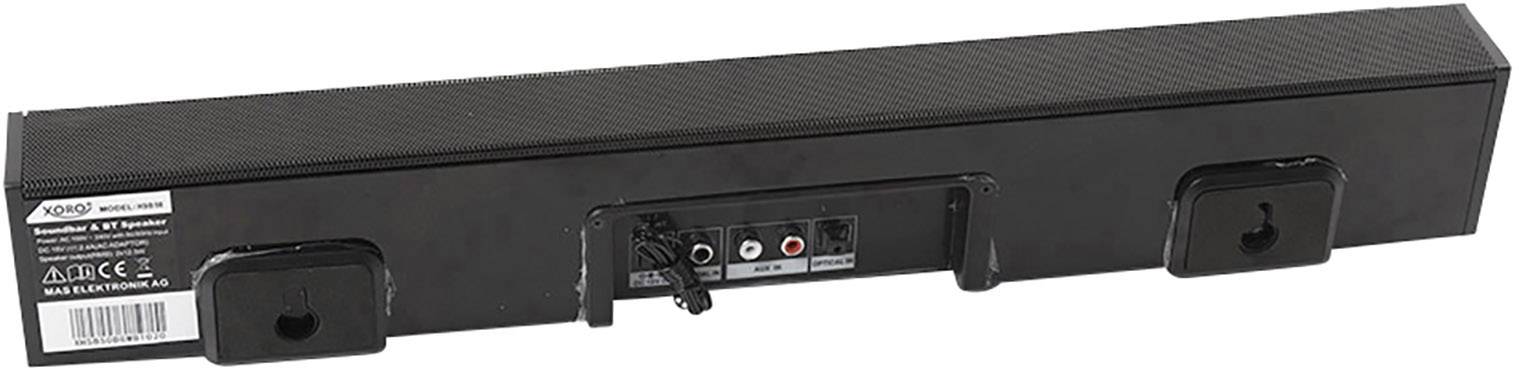 Xoro HSB 50 Soundbar Schwarz Bluetooth®, ohne Subwoofer, Wandbefestigung