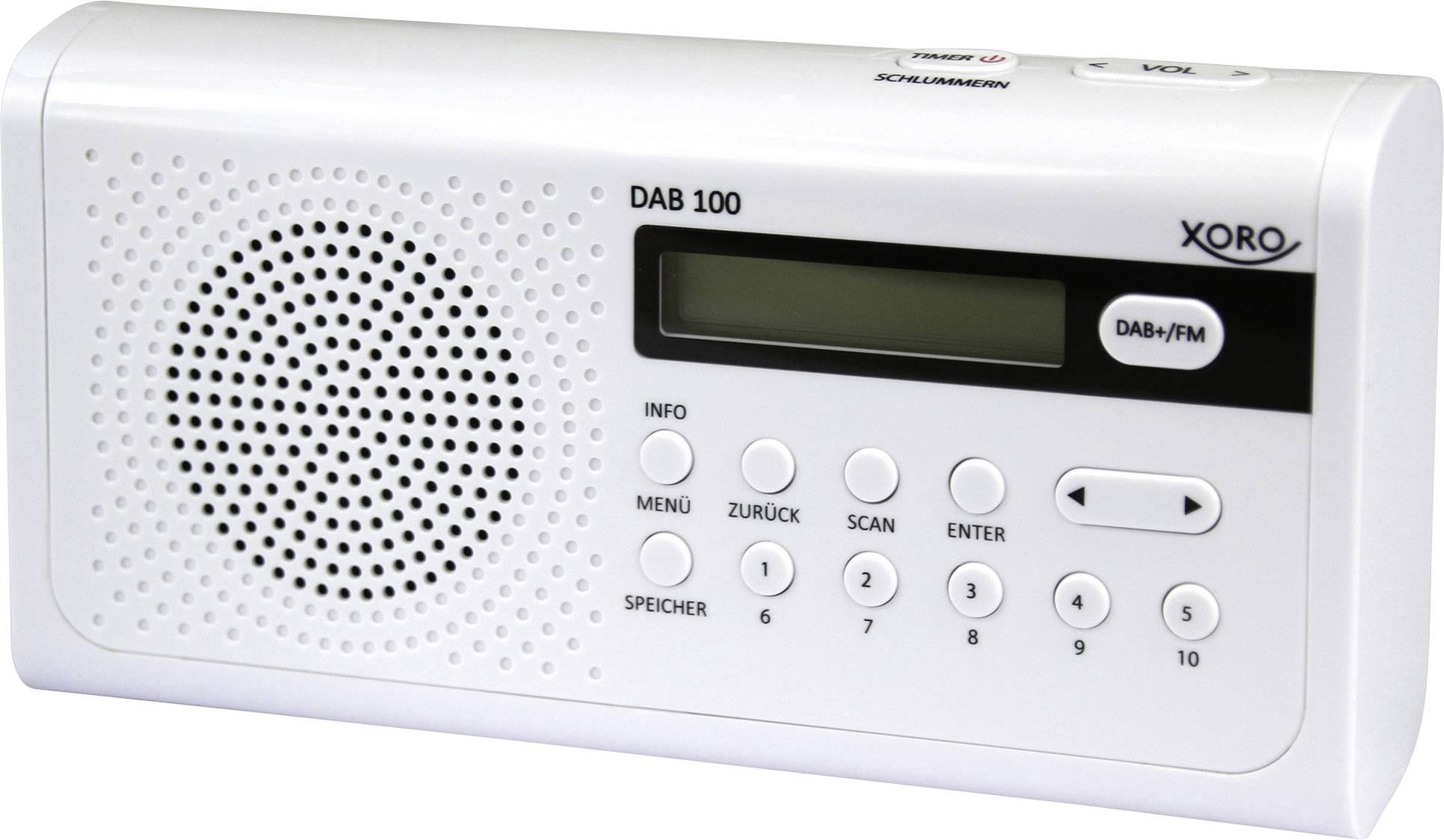 Xoro DAB 100 Kofferradio DAB+, UKW Weiß