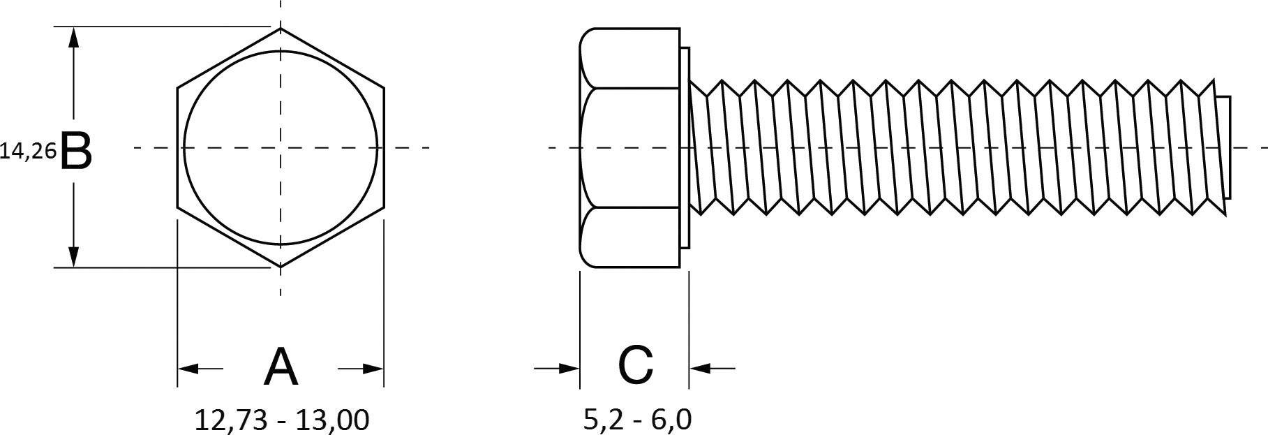 PB Fastener ANSI B18.6.7M-1985 701356 Sechskantschraube M8 25mm Keramik 1St.