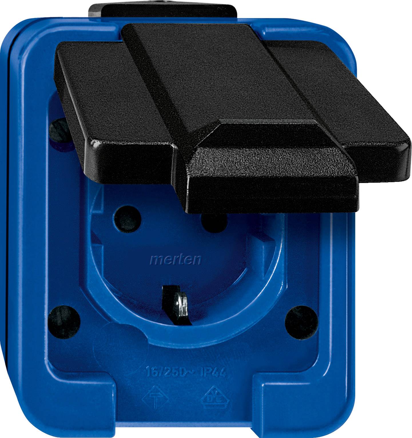 Merten Komplett Schutzkontakt-Steckdose Blau 279075 1St.