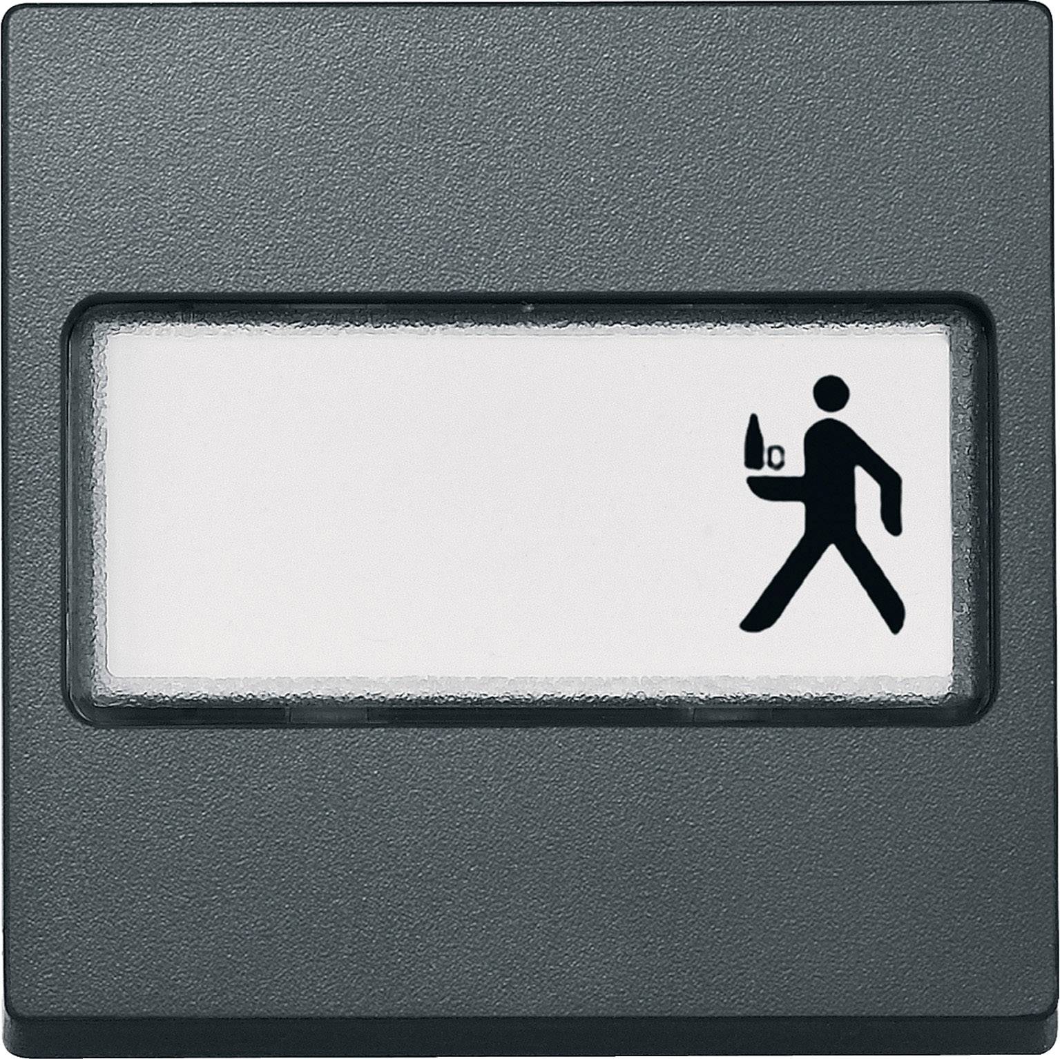 Schalter mit Symbol eines gehenden Kellners, der ein Tablett mit Getränk trägt.