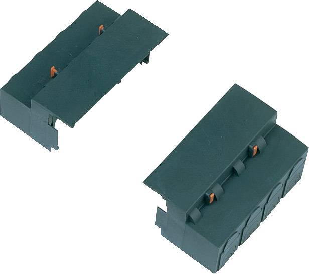 Zwei schwarze elektrische Steckverbinder mit orangenen Verriegelungsmechanismen, abgebildet nebeneinander auf einem weißen Hintergrund.