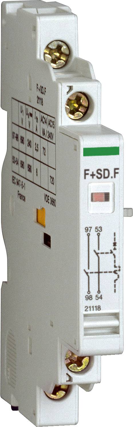 Ein Relaismodul mit Schraubklemmen und verschiedenen Anschlussbezeichnungen. Ideal für die elektrische Steuerung in Schaltschränken.