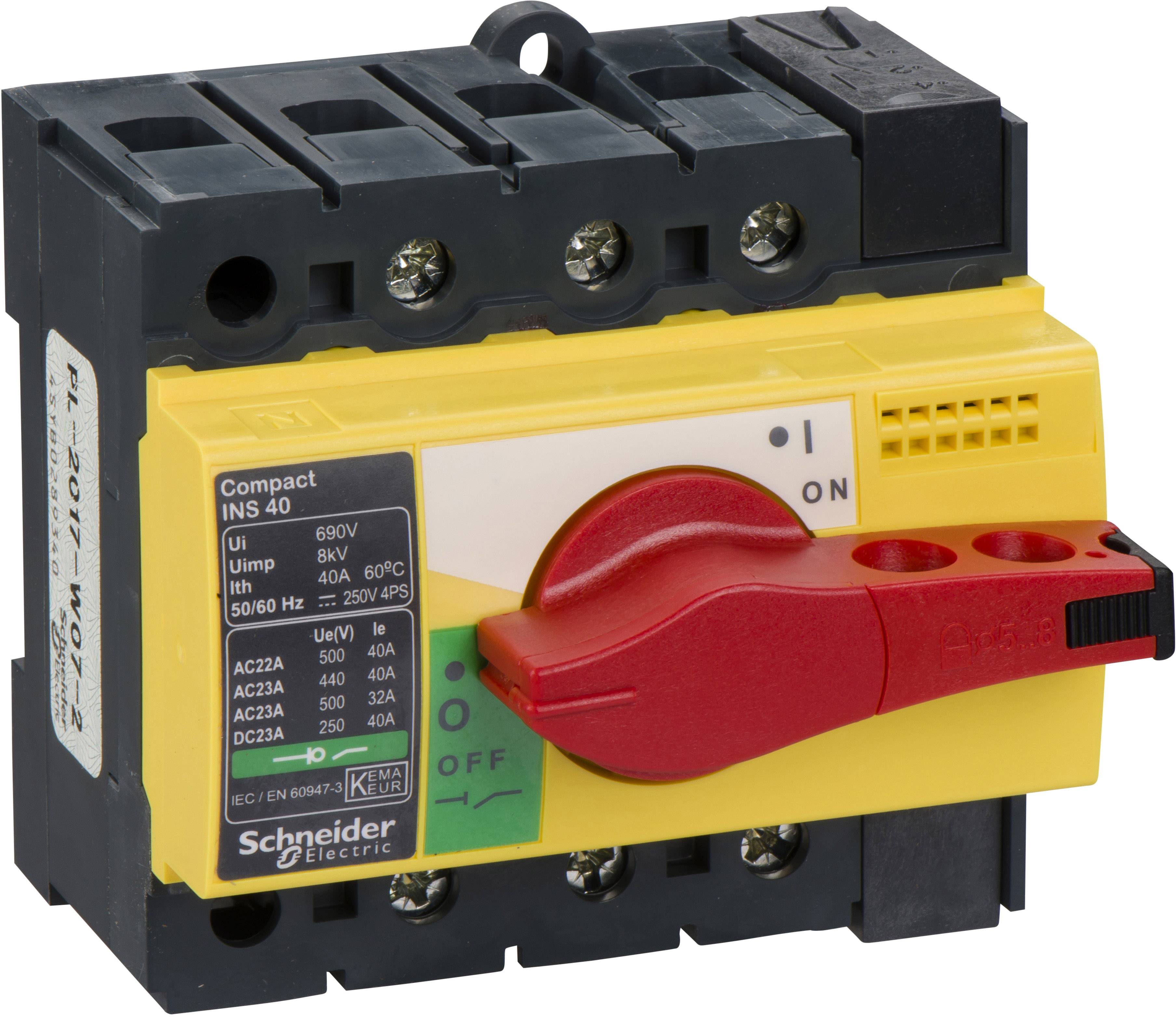 Schneider Electric 28916 Lasttrennschalter 40A 125 V/DC, 500 V/AC 1St.