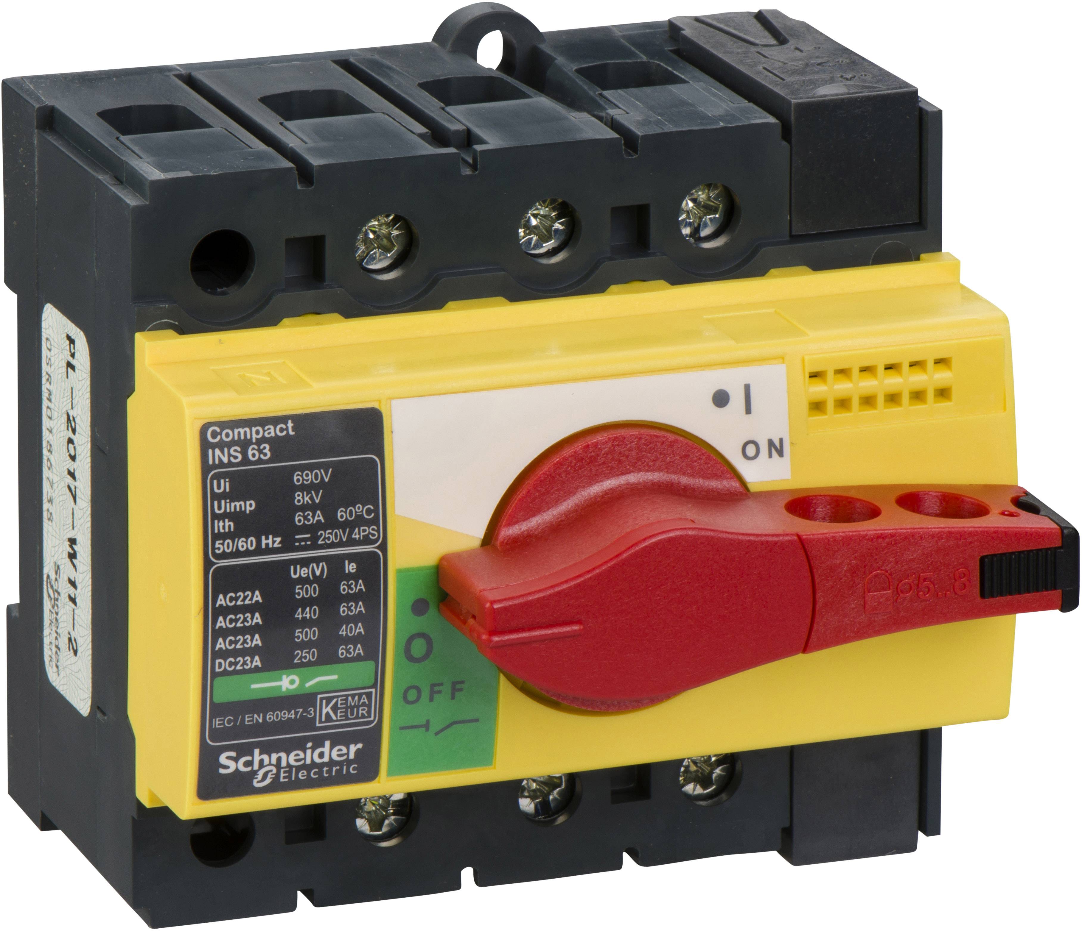 Schneider Electric 28918 Lasttrennschalter 63A 125 V/DC, 500 V/AC 1St.