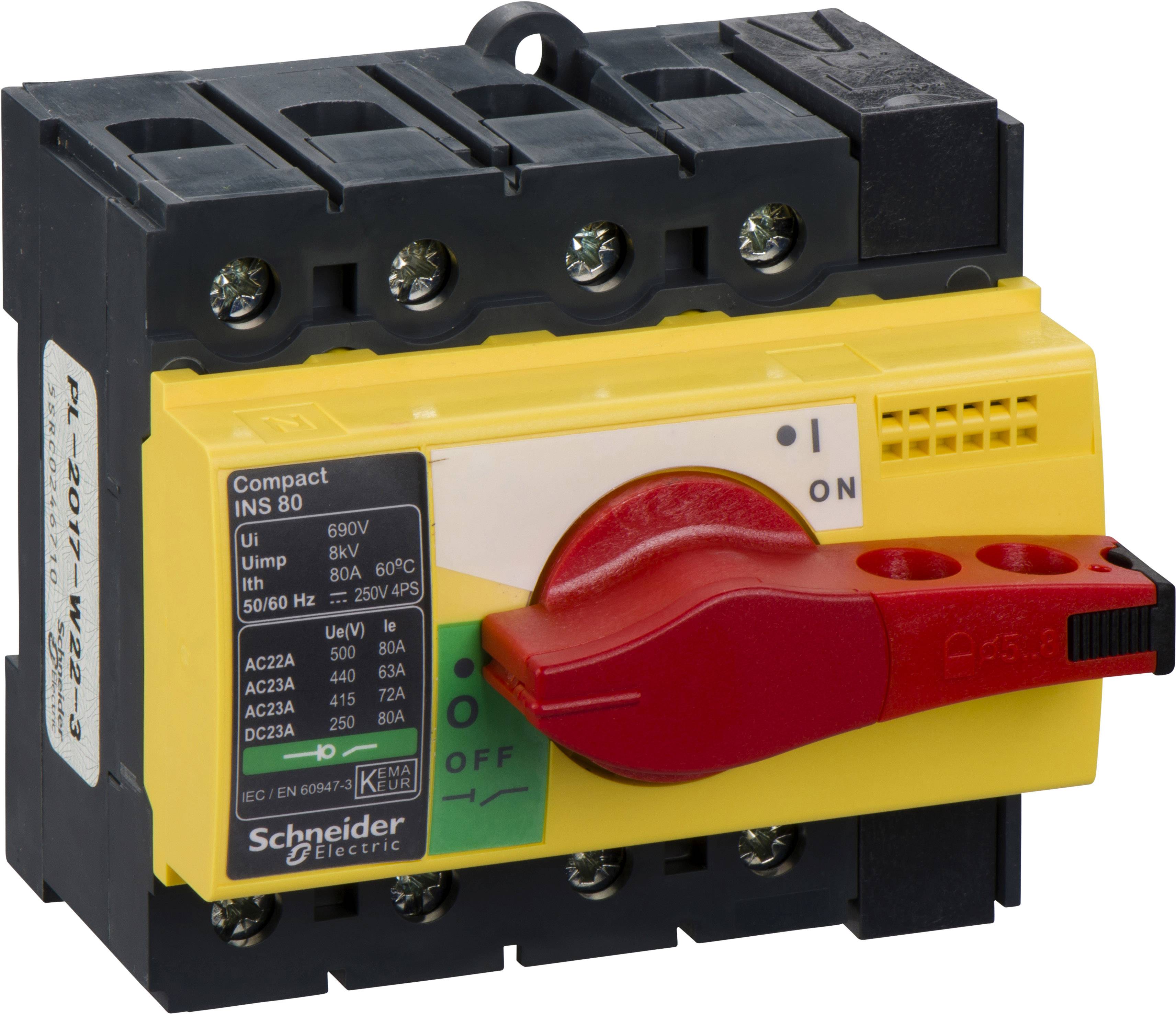 Schneider Electric 28921 Lasttrennschalter 80A 250 V/DC, 500 V/AC 1St.