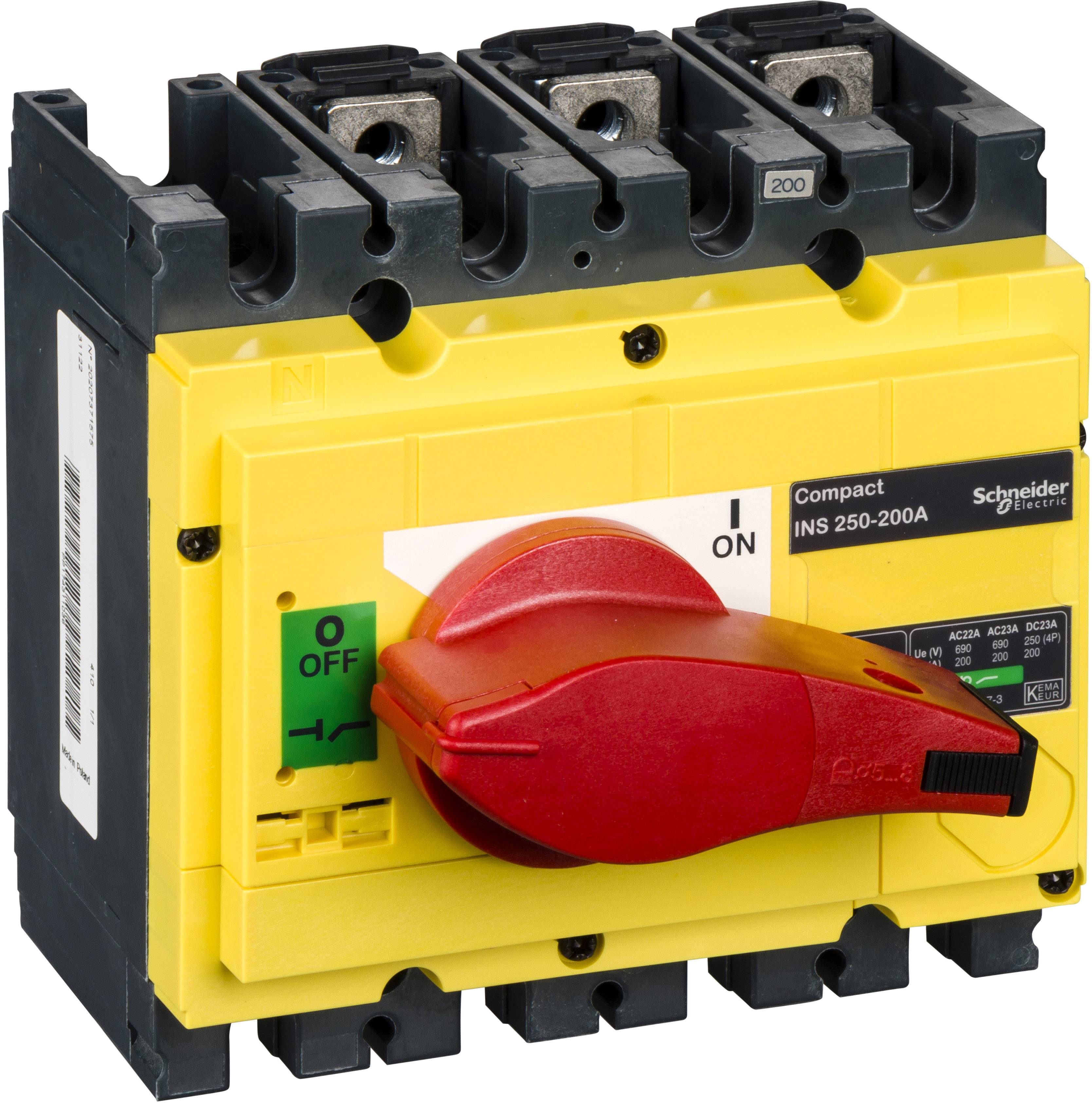 Schneider Electric 31122 Lasttrennschalter 200A 125 V/DC, 690 V/AC 1St.