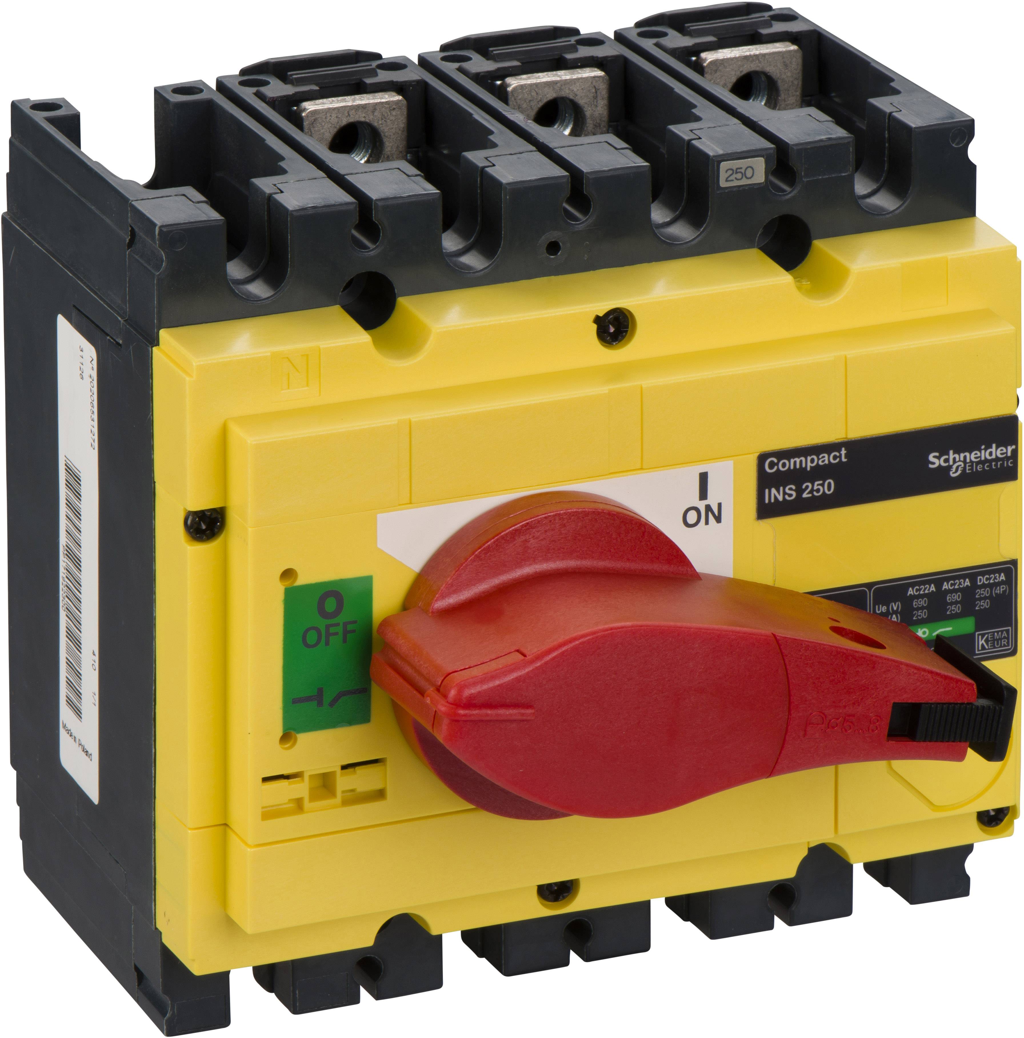 Schneider Electric 31126 Lasttrennschalter 250A 125 V/DC, 690 V/AC 1St.