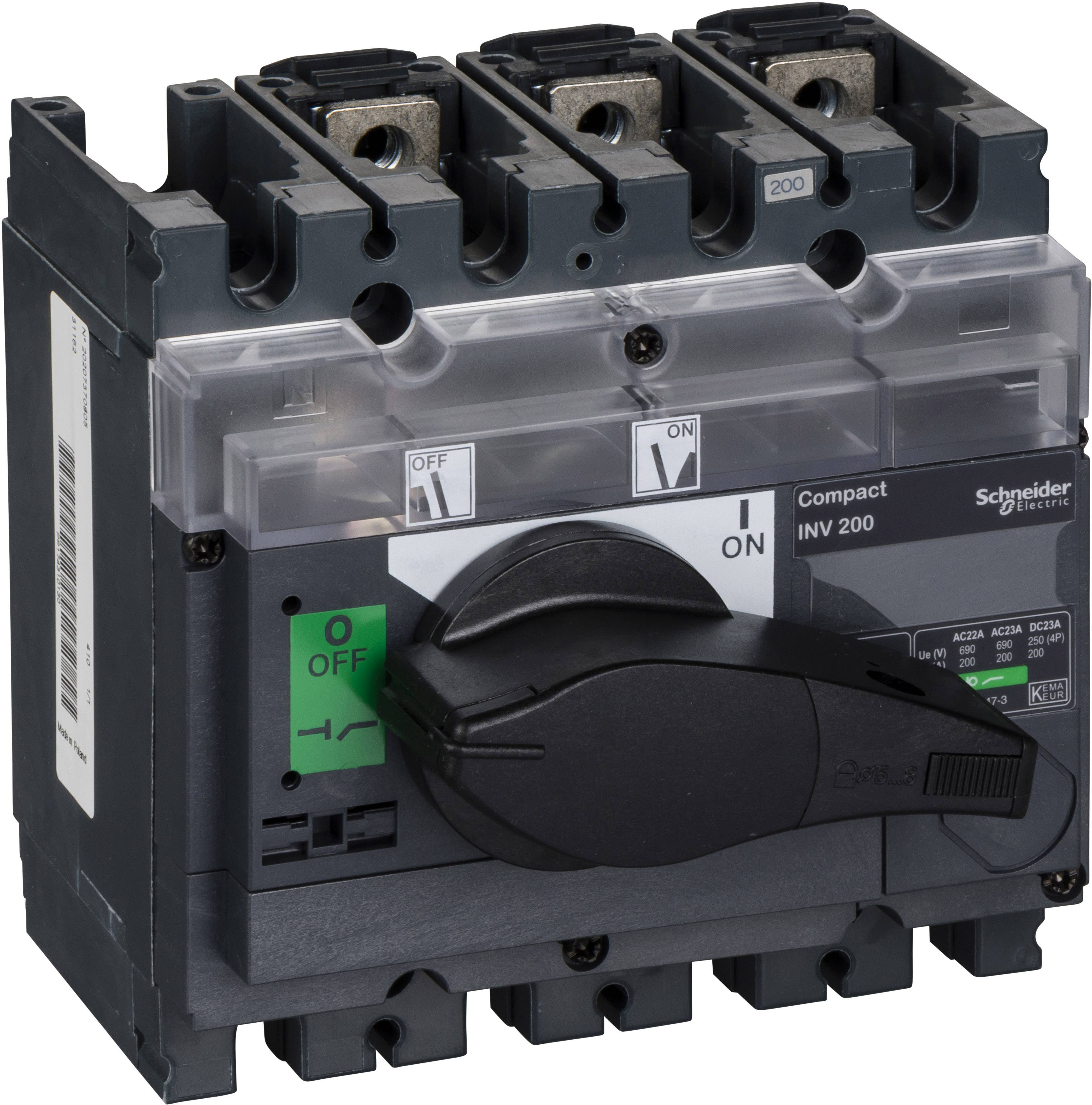 Schneider Electric 31162 Lasttrennschalter 200A 125 V/DC, 690 V/AC 1St.