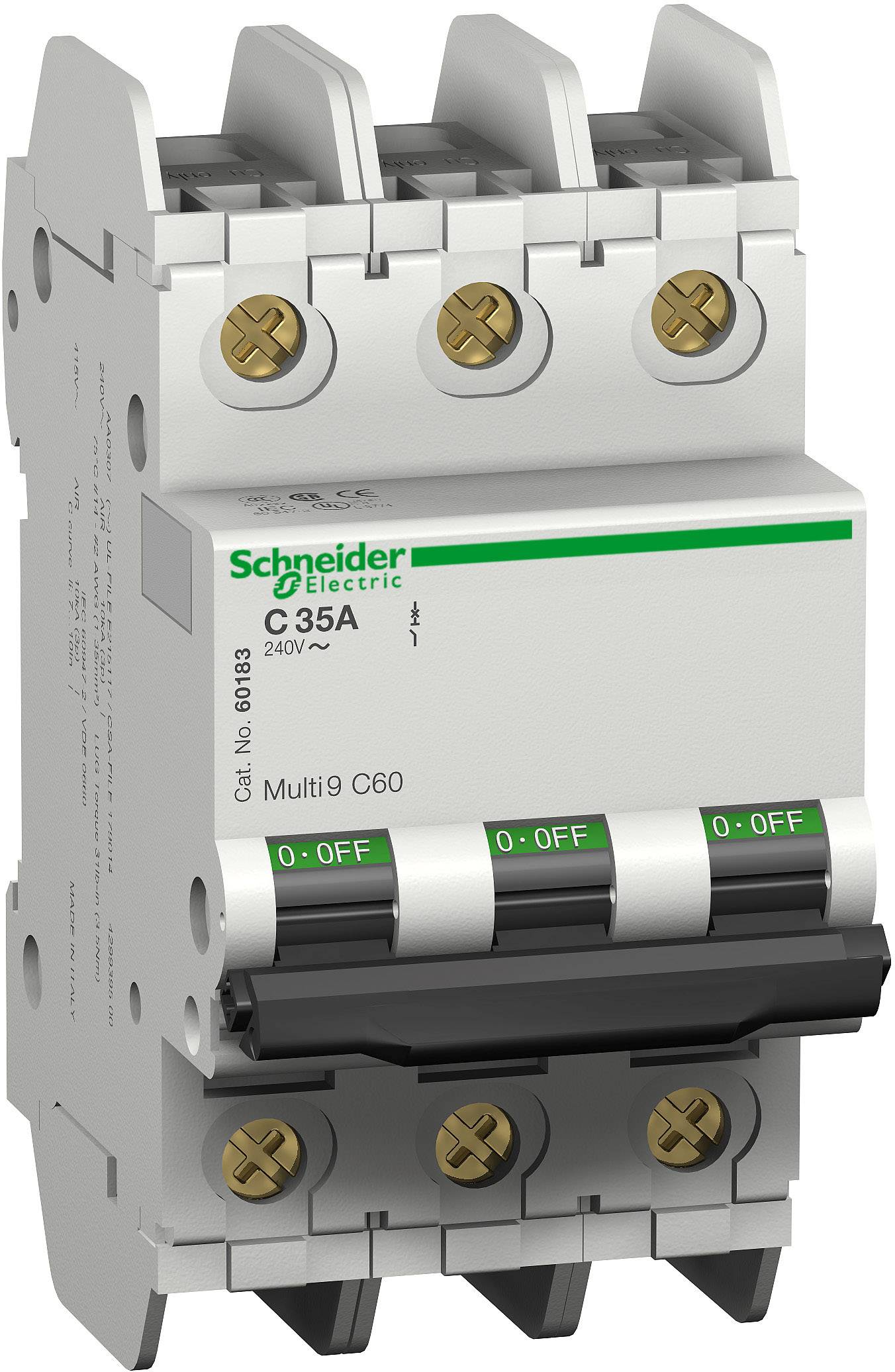Schneider Electric 60188 Leitungsschutzschalter 4A 240 V/AC, 440 V/AC, 415 V/AC