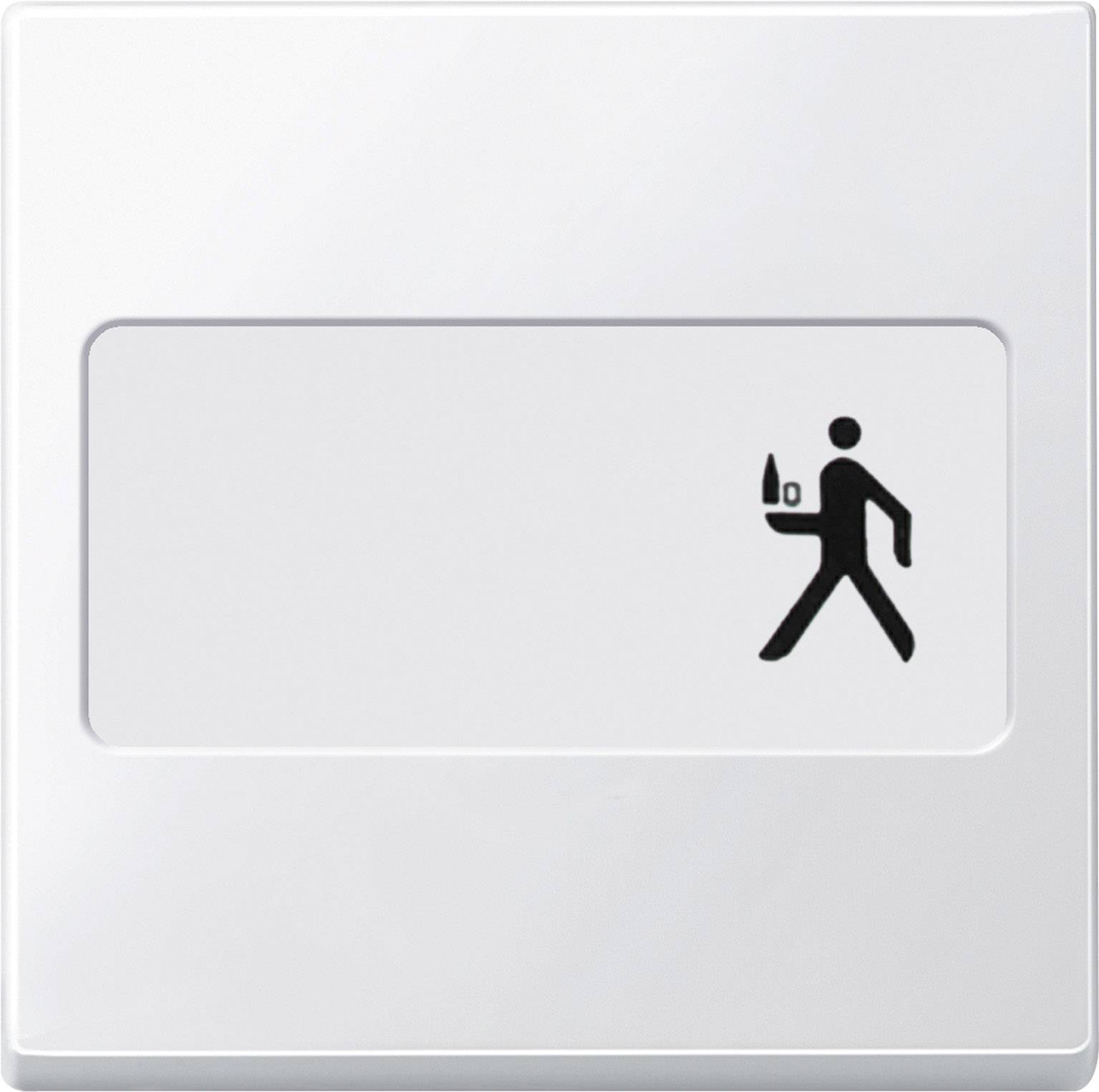Symbol eines gehenden Servierers mit Tablett in der Hand.