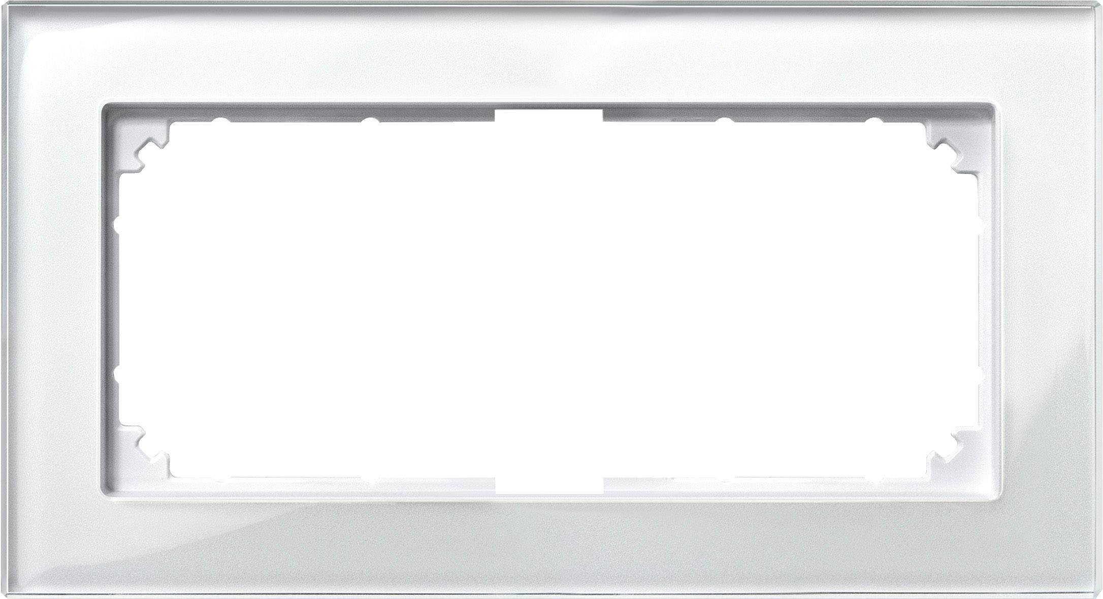 Merten Rahmen Abdeckung System M Brillant-Weiß 487819 1St.