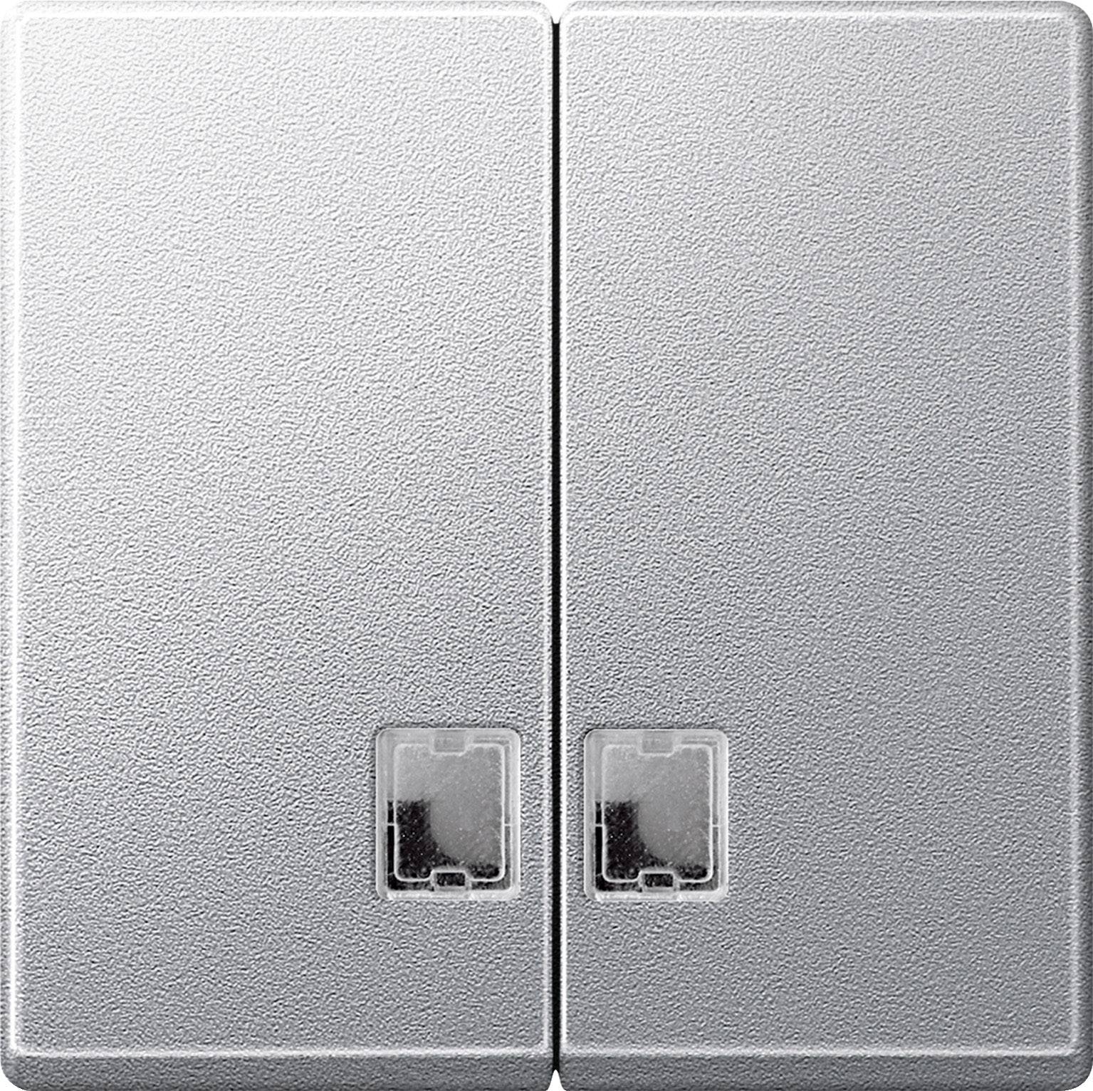 Merten Abdeckung Wechselschalter System M Aluminium 437560 1St.