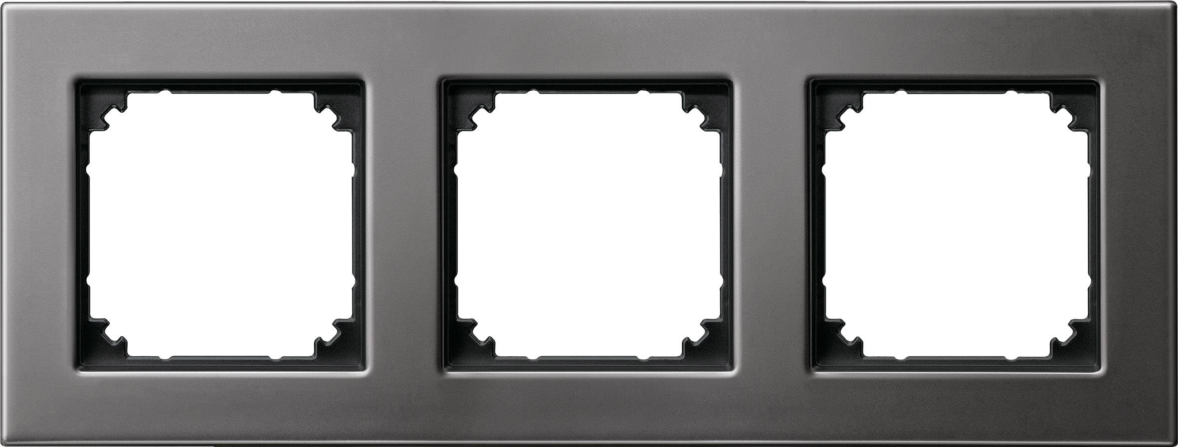 Merten Rahmen Abdeckung System M Rhodium-Grau 475314 1St.