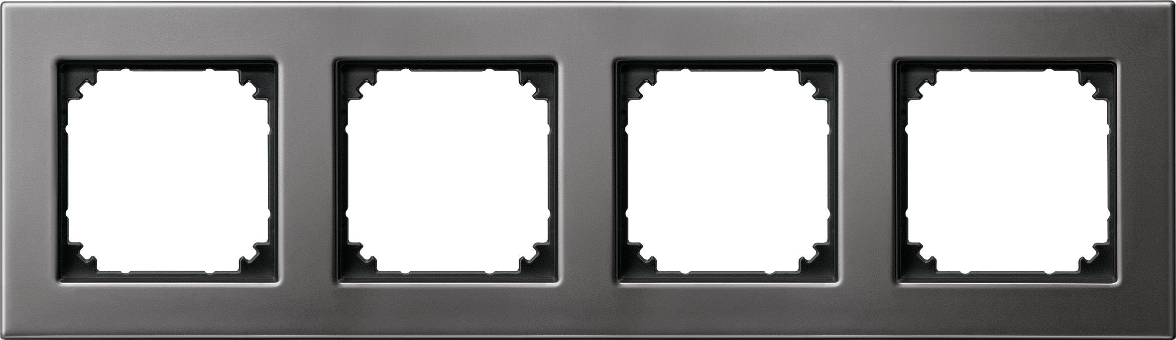 Merten Rahmen Abdeckung System M Rhodium-Grau 475414 1St.