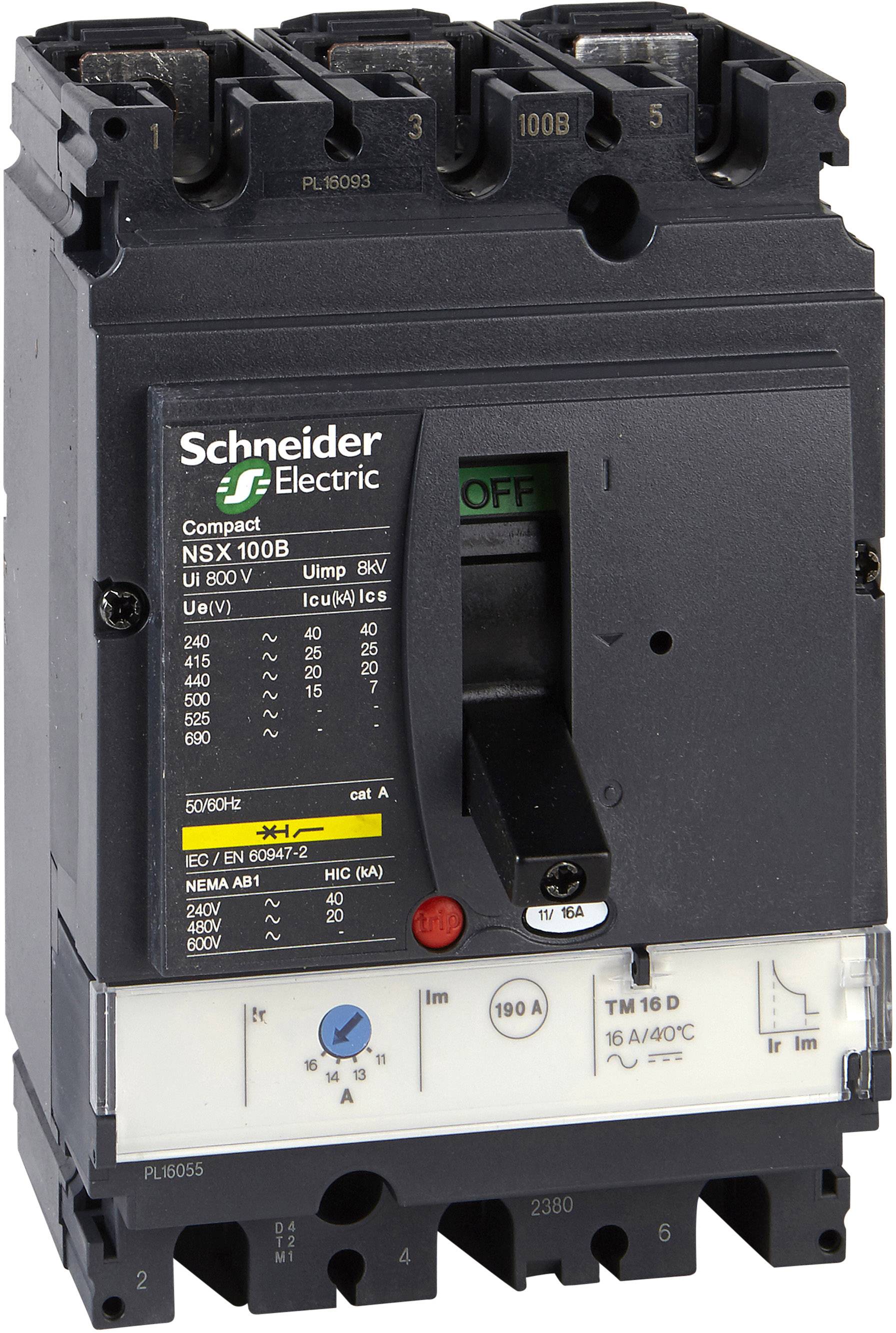 Schneider Electric LV429551 Leistungsschalter 1 St. Schaltspannung (max.): 690 V/AC (B x H x T) 105 x 161 x 86 mm