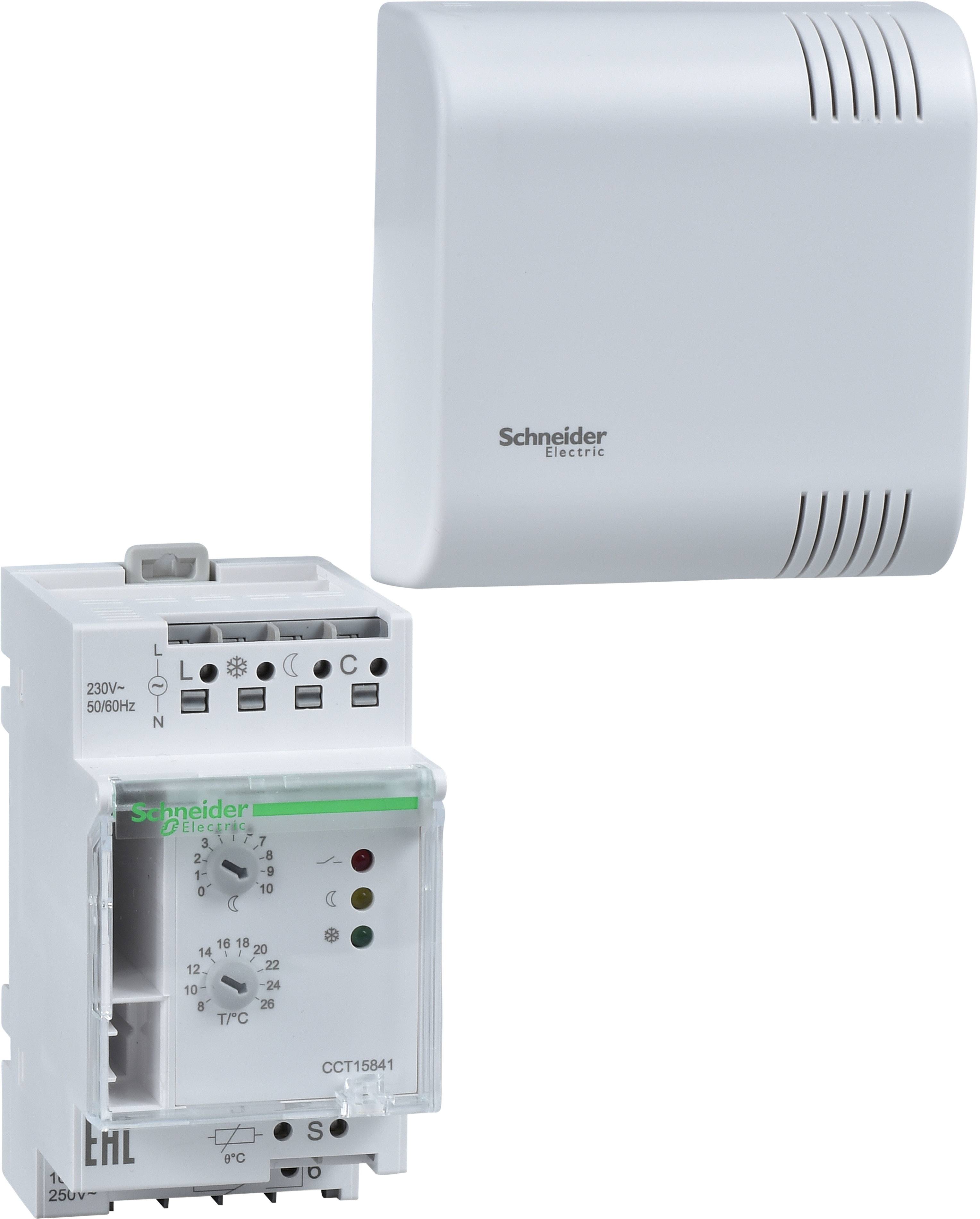 Schneider Electric CCT15841 Temperaturregler 0 bis 26°C (L x B x H) 65 x 45 x 85mm