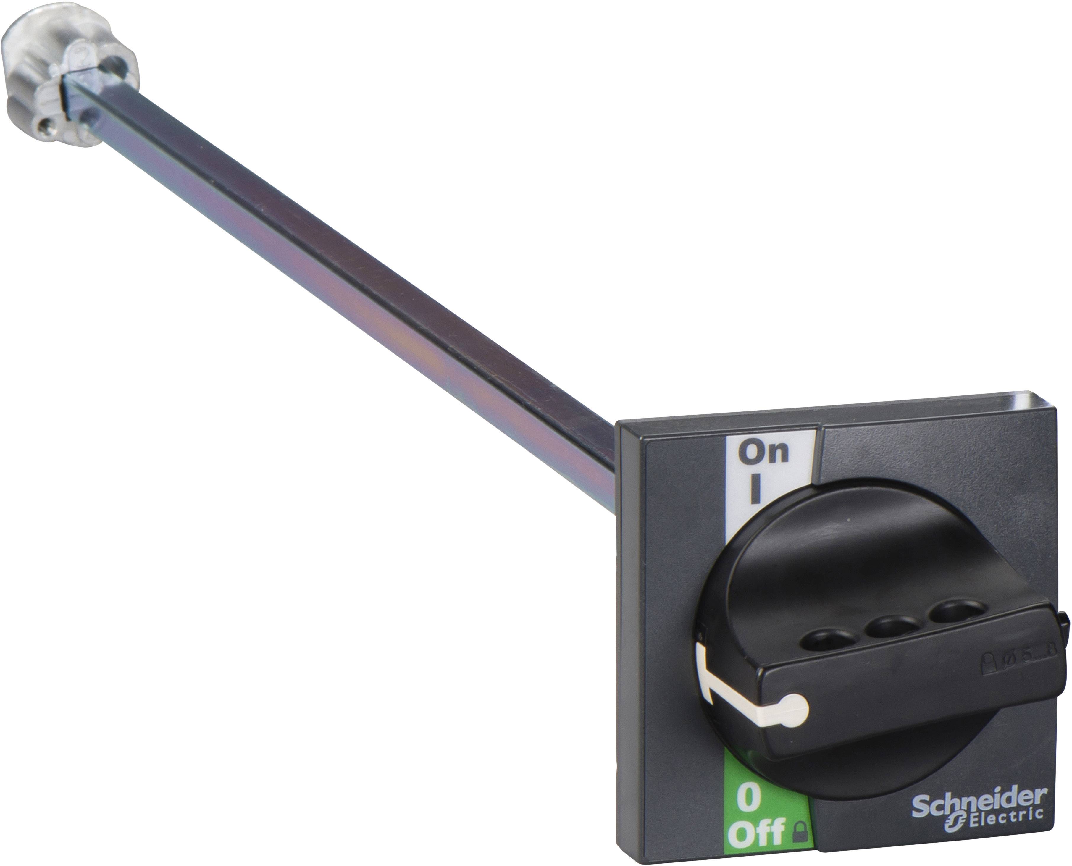 Ein Schalthebel von Schneider Electric, zeigt 'Off' und 'On' Positionen an.