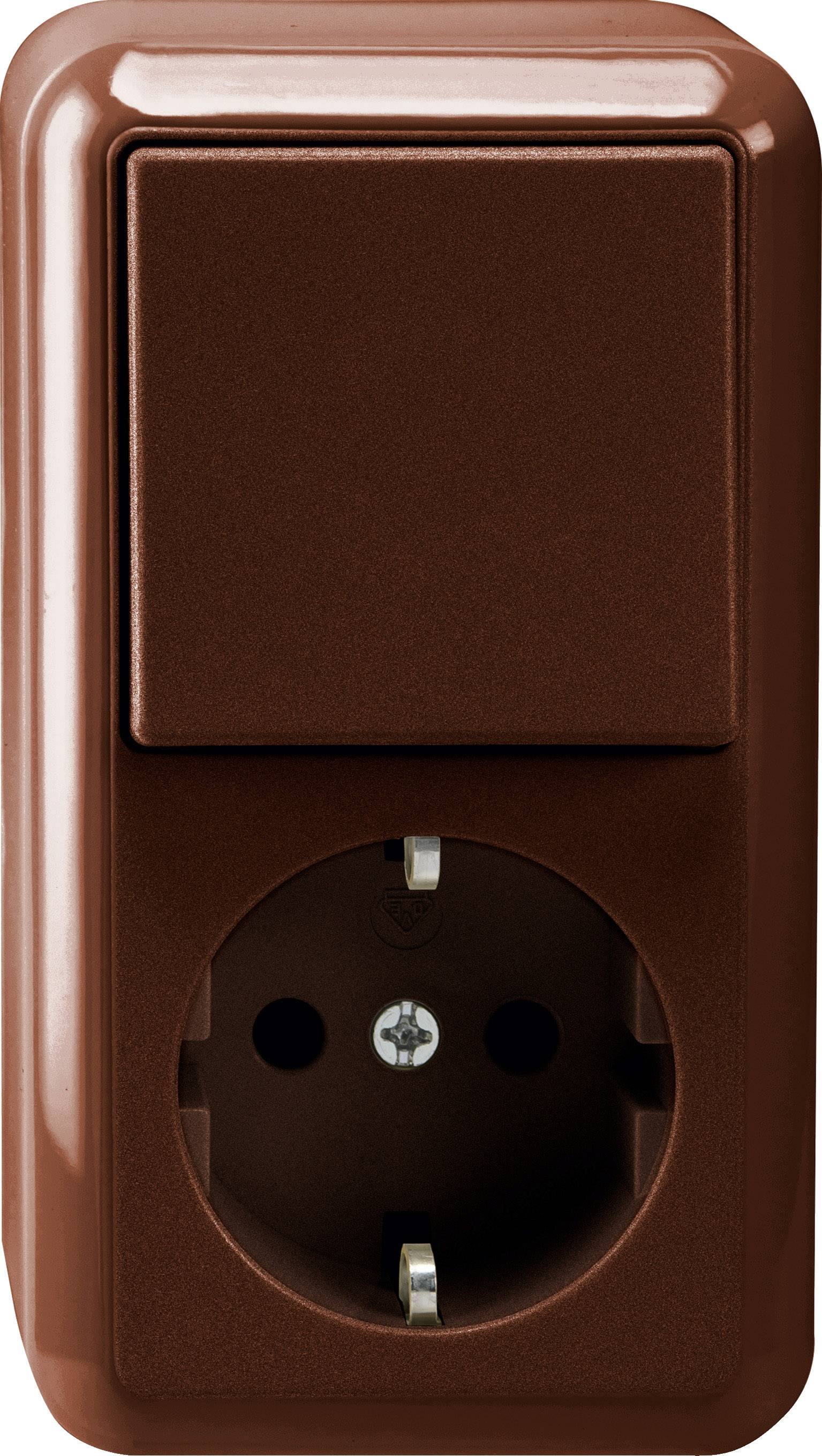 Merten Komplett Schalter/Steckdosen Kombination Braun ...