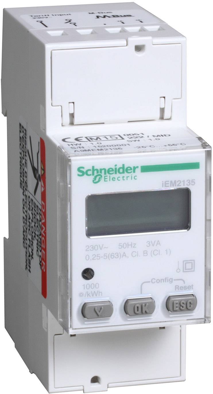 Schneider Electric A9MEM2135 A9MEM2135 E-Zähler digital 63 A MID-konform: Ja 1 St.
