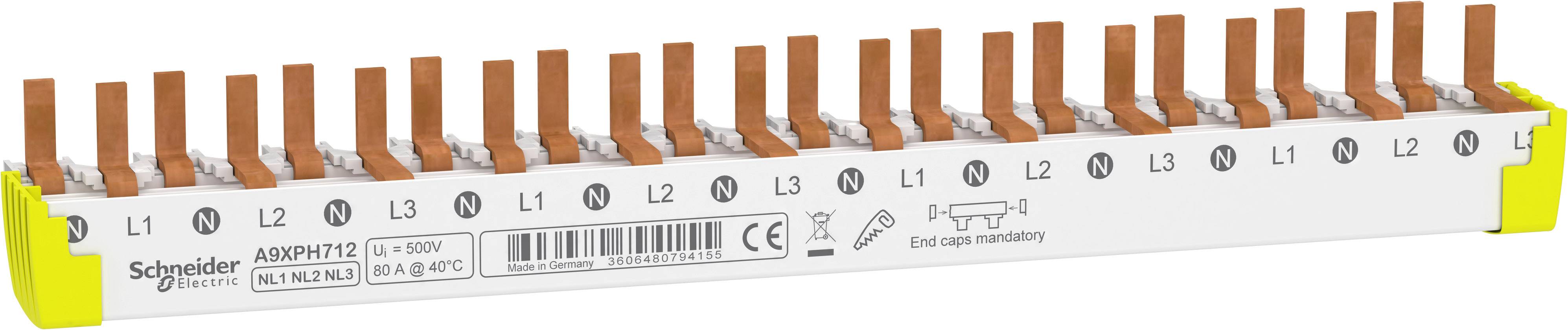 Schneider Electric Phasenschiene Weiß 4polig 80 A 230 V/AC