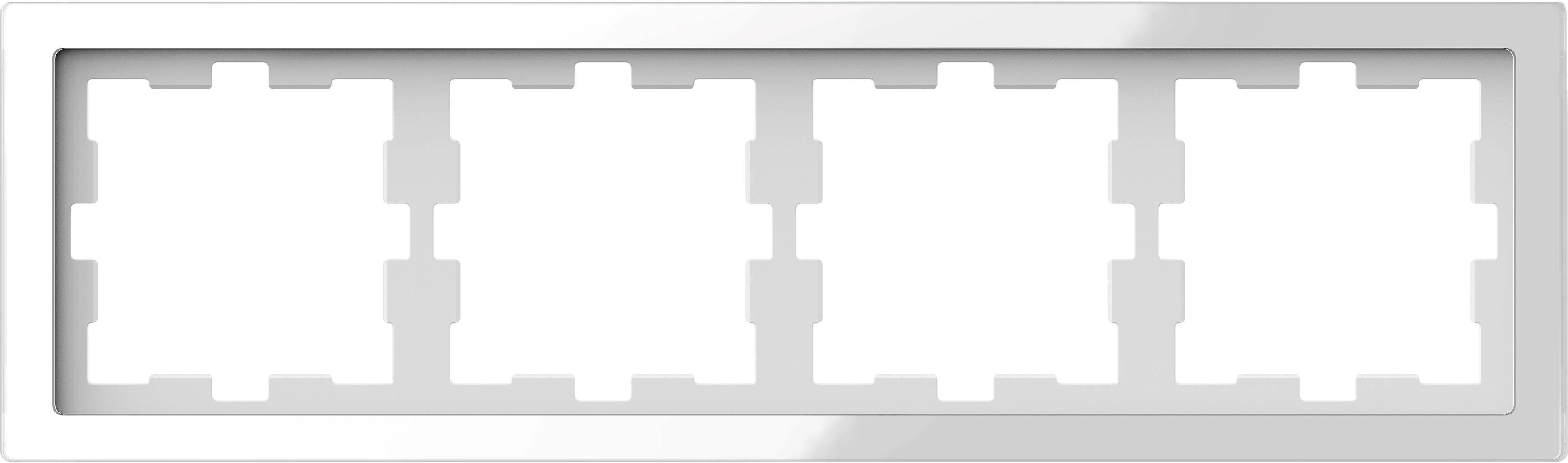Merten Rahmen Abdeckung System Design Weiß MEG4040-6520 1St.