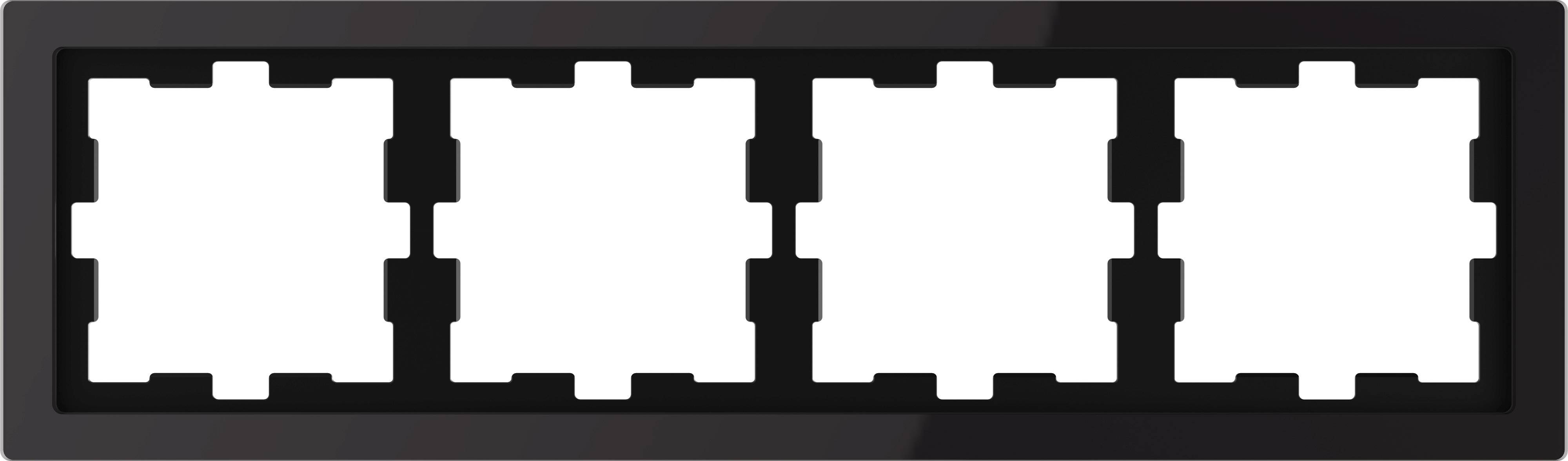 Merten Rahmen Abdeckung System Design Onyxschwarz MEG4040-6503 1St.