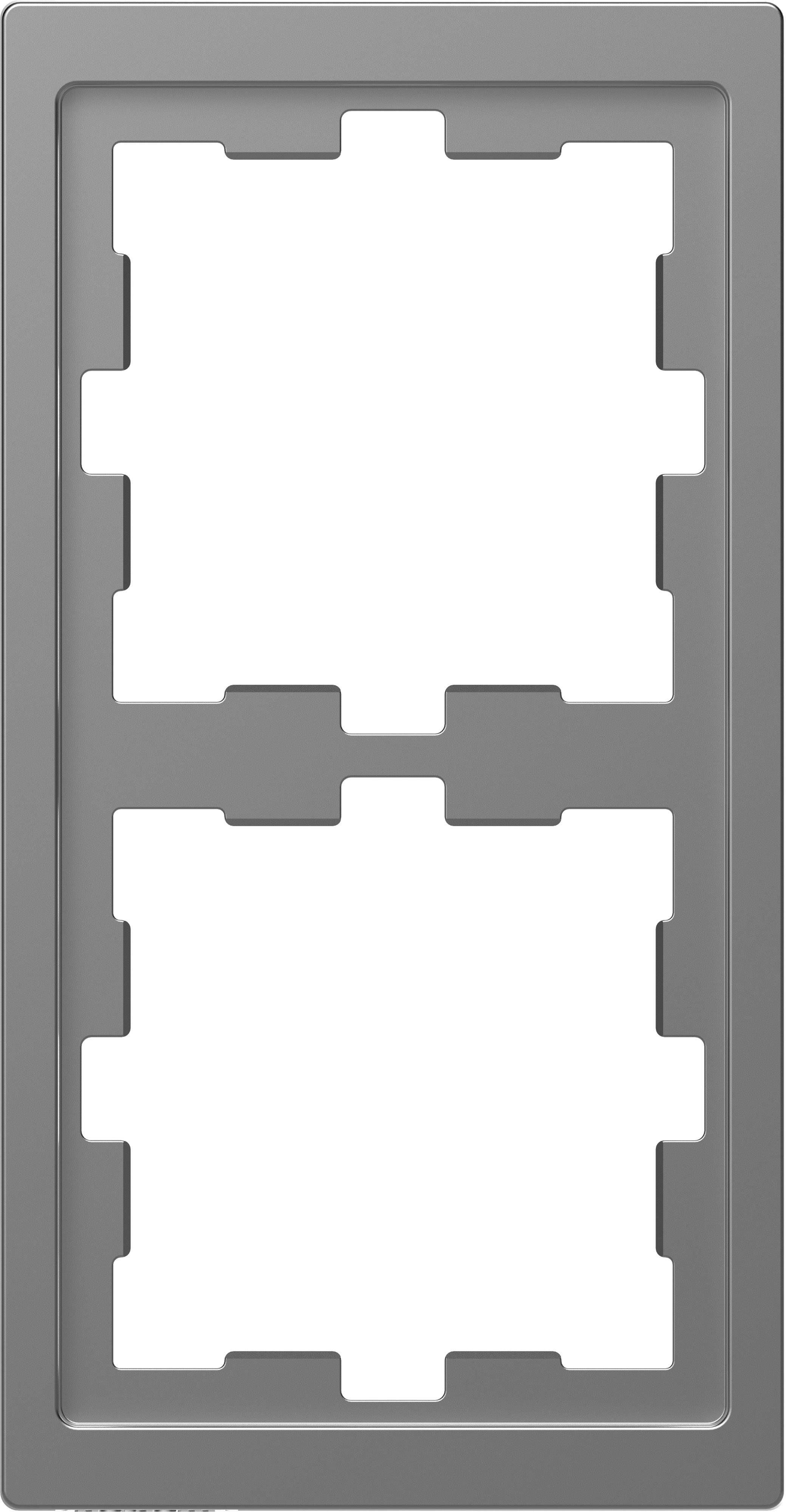 Merten Rahmen Abdeckung System Design Edelstahl MEG4020-6536 1St.